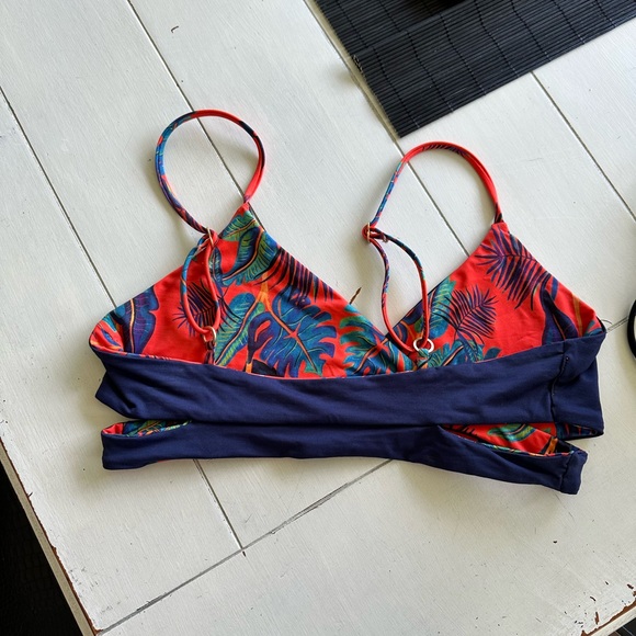 L*Space bikini top Rocky In Persimmon/Navy Reversible XL  was $119 Shopbop - Picture 7 of 10